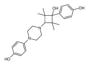 4-[1-hydroxy-3-[4-(4-hydroxyphenyl)piperazin-1-yl]-2,2,4,4-tetramethylcyclobutyl]phenol结构式