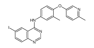 6-碘-N-(3-甲基-4-((6-甲基吡啶-3-基)氧基)苯基)喹唑啉-4-胺结构式