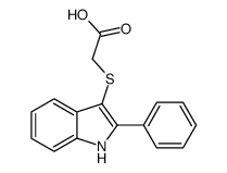 2-[(2-phenyl-1H-indol-3-yl)sulfanyl]acetic acid Structure