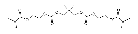 α,ω-bis(methacryloyloxyethyleneoxycarbonyloxy)-2,2-dimethylpropylene Structure