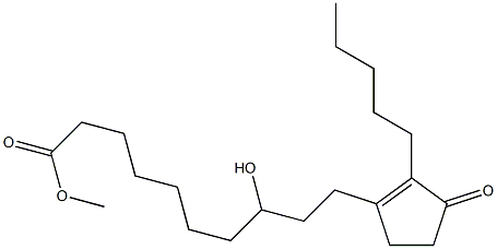 η-Hydroxy-3-oxo-2-pentyl-1-cyclopentene-1-decanoic acid methyl ester结构式