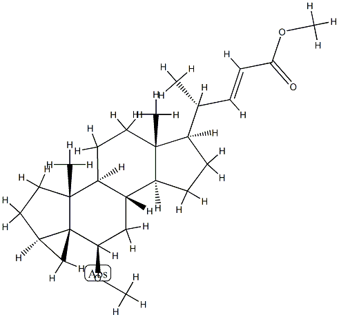 (22E)-6β-Methoxy-3α,5-cyclo-5α-chol-22-en-24-oic acid methyl ester结构式