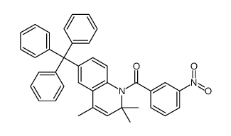 (3-nitrophenyl)-(2,2,4-trimethyl-6-tritylquinolin-1-yl)methanone结构式