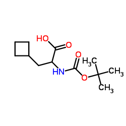 2-{[(tert-butoxy)carbonyl]amino}-3-cyclobutylpropanoic acid structure