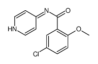 5-chloro-2-methoxy-N-pyridin-4-ylbenzamide结构式