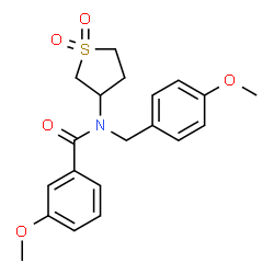 N-(1,1-dioxidotetrahydro-3-thienyl)-3-methoxy-N-(4-methoxybenzyl)benzamide结构式