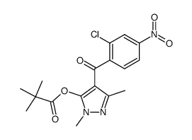 2,2-dimethyl-propionic acid 4-(2-chloro-4-nitro-benzoyl)-2,5-dimethyl-2H-pyrazol-3-yl ester Structure