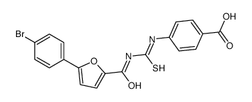 4-[[[[[5-(4-BROMOPHENYL)-2-FURANYL]CARBONYL]AMINO]THIOXOMETHYL]AMINO]-BENZOIC ACID结构式