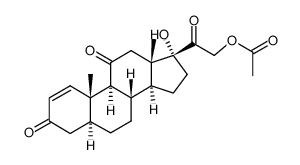 21-acetoxy-17-hydroxy-5α-pregn-1-ene-3,11,20-trione Structure