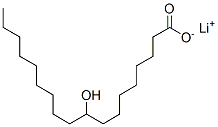 9-Hydroxyoctadecanoic acid lithium salt结构式