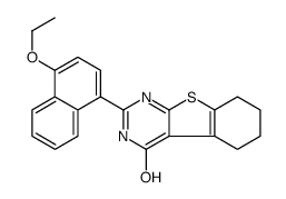 2-(4-ethoxynaphthalen-1-yl)-5,6,7,8-tetrahydro-3H-[1]benzothiolo[2,3-d]pyrimidin-4-one结构式