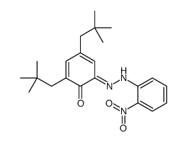 2,4-bis(2,2-dimethylpropyl)-6-[(2-nitrophenyl)hydrazinylidene]cyclohexa-2,4-dien-1-one Structure