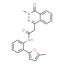 1-Phthalazineacetamide,3,4-dihydro-3-methyl-N-[2-(5-methyl-2-furanyl)phenyl]-4-oxo-(9CI)结构式