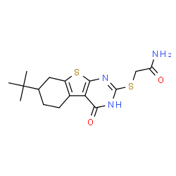 Acetamide, 2-[[7-(1,1-dimethylethyl)-1,4,5,6,7,8-hexahydro-4-oxo[1]benzothieno[2,3-d]pyrimidin-2-yl]thio]- (9CI)结构式