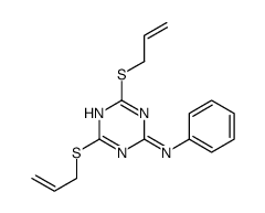 N-phenyl-4,6-bis(prop-2-enylsulfanyl)-1,3,5-triazin-2-amine Structure