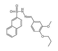 N-[(E)-(3-methoxy-4-propoxyphenyl)methylideneamino]naphthalene-2-sulfonamide结构式