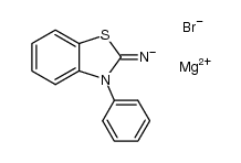3-phenyl-3H-benzothiazol-2-ylideneamine, bromomagnesium(1+) salt结构式
