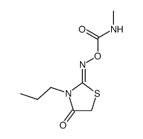 3-propyl-thiazolidine-2,4-dione 2-(O-methylcarbamoyl-oxime)结构式