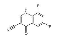 6,8-difluoro-4-oxo-1H-quinoline-3-carbonitrile结构式