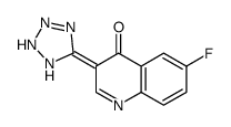 3-(1,2-dihydrotetrazol-5-ylidene)-6-fluoroquinolin-4-one Structure