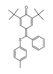 2,6-Di-tert-butyl-4-(phenyl-p-tolylsulfanyl-methylene)-cyclohexa-2,5-dienone Structure