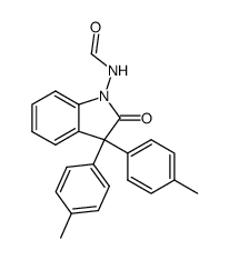 1-formylamino-3,3-di-p-tolyl-1,3-dihydro-indol-2-one结构式