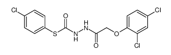 N'-[2-(2,4-Dichloro-phenoxy)-acetyl]-hydrazinecarbothioic acid S-(4-chloro-phenyl) ester结构式