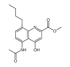 5-Acetylamino-8-butyl-4-hydroxy-quinoline-2-carboxylic acid methyl ester Structure