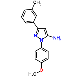 1-(4-METHOXYPHENYL)-3-M-TOLYL-1H-PYRAZOL-5-AMINE Structure