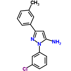 1-(3-CHLOROPHENYL)-3-M-TOLYL-1H-PYRAZOL-5-AMINE Structure