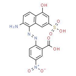 2-[(2-amino-5-hydroxy-7-sulpho-1-naphthyl)azo]-5-nitrobenzoic acid Structure