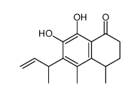 7,8-Dihydroxy-4,5-dimethyl-6-(1-methyl-allyl)-3,4-dihydro-2H-naphthalen-1-one结构式