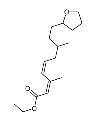 ethyl 3,7-dimethyl-9-(oxolan-2-yl)nona-2,4-dienoate结构式