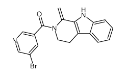 (5-bromopyridin-3-yl)(1-methylene-1,3,4,9-tetrahydro-2H-pyrido[3,4-b]indol-2-yl)methanone结构式