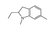 2-ethyl-1,6-dimethyl-2,3-dihydroindole结构式