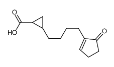 2-[4-(5-oxocyclopenten-1-yl)butyl]cyclopropane-1-carboxylic acid Structure