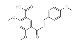 2,4-dimethoxy-5-[3-(4-methoxyphenyl)prop-2-enoyl]benzoic acid Structure