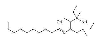 N-(2,6-diethyl-2,3,6-trimethylpiperidin-4-yl)decanamide结构式