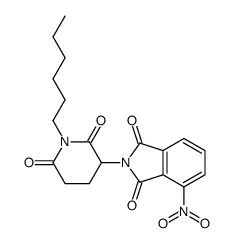 2-(1-hexyl-2,6-dioxopiperidin-3-yl)-4-nitroisoindole-1,3-dione结构式