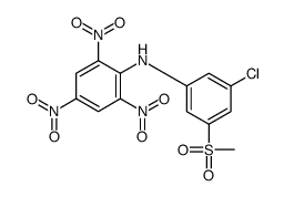 N-(3-chloro-5-methylsulfonylphenyl)-2,4,6-trinitroaniline Structure