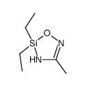 2,2-diethyl-4-methyl-5H-1,3,5,2-oxadiazasilole结构式