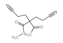 methyl 2,2-bis(2-cyanoethyl)-3-oxo-butanoate Structure