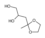 3-(2-methyl-1,3-dioxolan-2-yl)propane-1,2-diol结构式