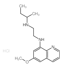 1,2-Ethanediamine,N1-(6-methoxy-8-quinolinyl)-N2-(1-methylpropyl)-, hydrochloride (1:2) Structure