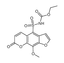 9-methoxy-7-oxo-7H-furo[3,2-g]chromene-4-sulfonic acid ethoxycarbonylamide Structure