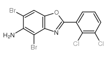 4,6-dibromo-2-(2,3-dichlorophenyl)-1,3-benzoxazol-5-amine结构式