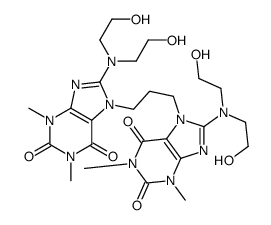 7,7'-Trimethylenebis[1,3-dimethyl-8-[bis(2-hydroxyethyl)amino]-1H-purine-2,6(3H,7H)-dione]结构式