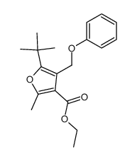 ethyl 5-tert-butyl-2-methyl-4-(phenoxymethyl)furan-3-carboxylate结构式