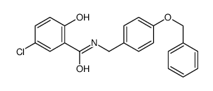 5-chloro-2-hydroxy-N-[(4-phenylmethoxyphenyl)methyl]benzamide结构式