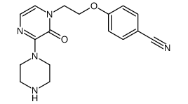 4-[2-(2-oxo-3-piperazin-1-ylpyrazin-1-yl)ethoxy]benzonitrile Structure